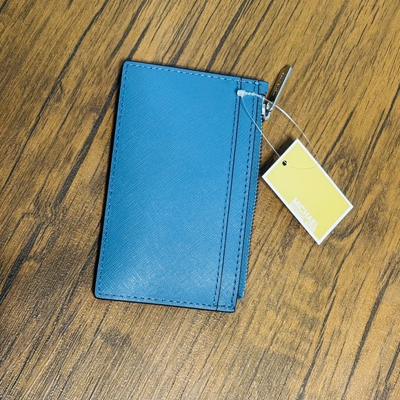 MICHAEL KORS OUTLET Blue Medium Logo Card Case New with tags!!! - Picture 7 of 9